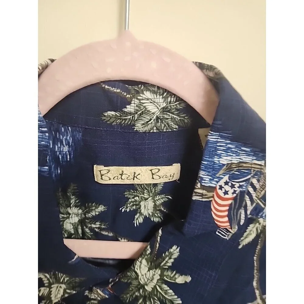 Batik Bay-Mens‎ Hawaiian Shirt, 2-XL, Casual Button Down, 100% Rayon